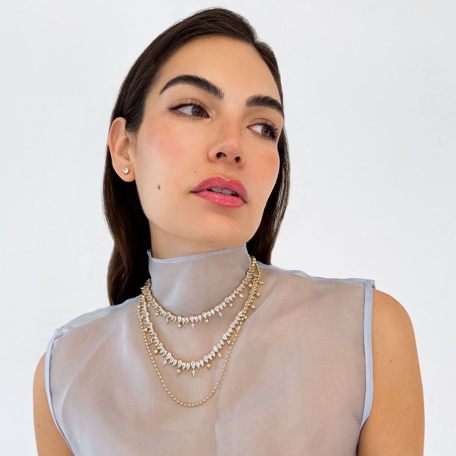 Evelyne Crystal Beaded Necklace