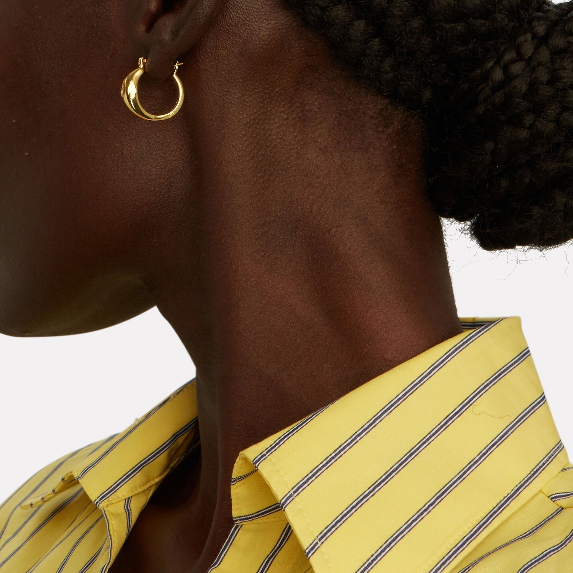 Women's CRYSTAL HOOP EARRINGS by Bonheur Jewelry NYC- White Swarovski ear rings near me