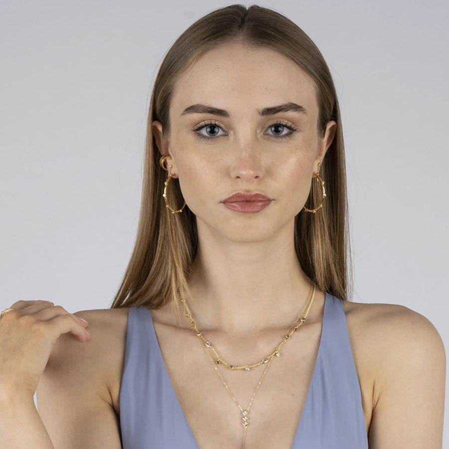 Women's Crystal Hoop Earrings by Bonheur Jewelry NYC-1.5 inch hoop earrings near me