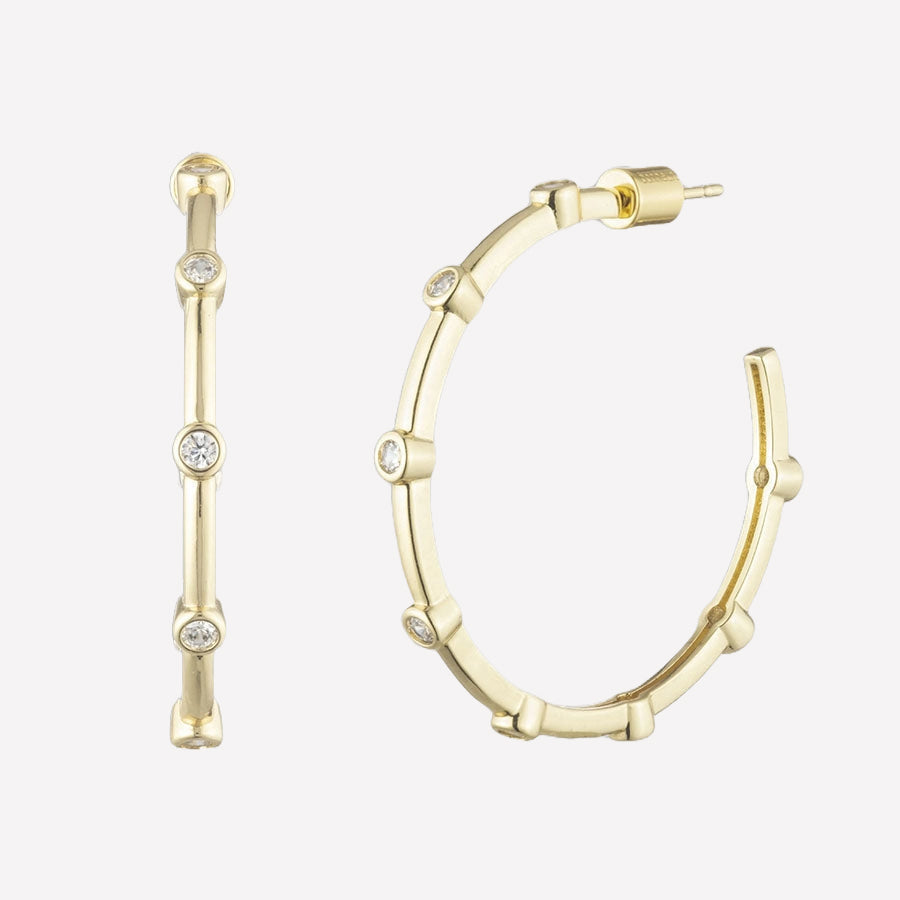 Diana Crystal Hoop Earrings
