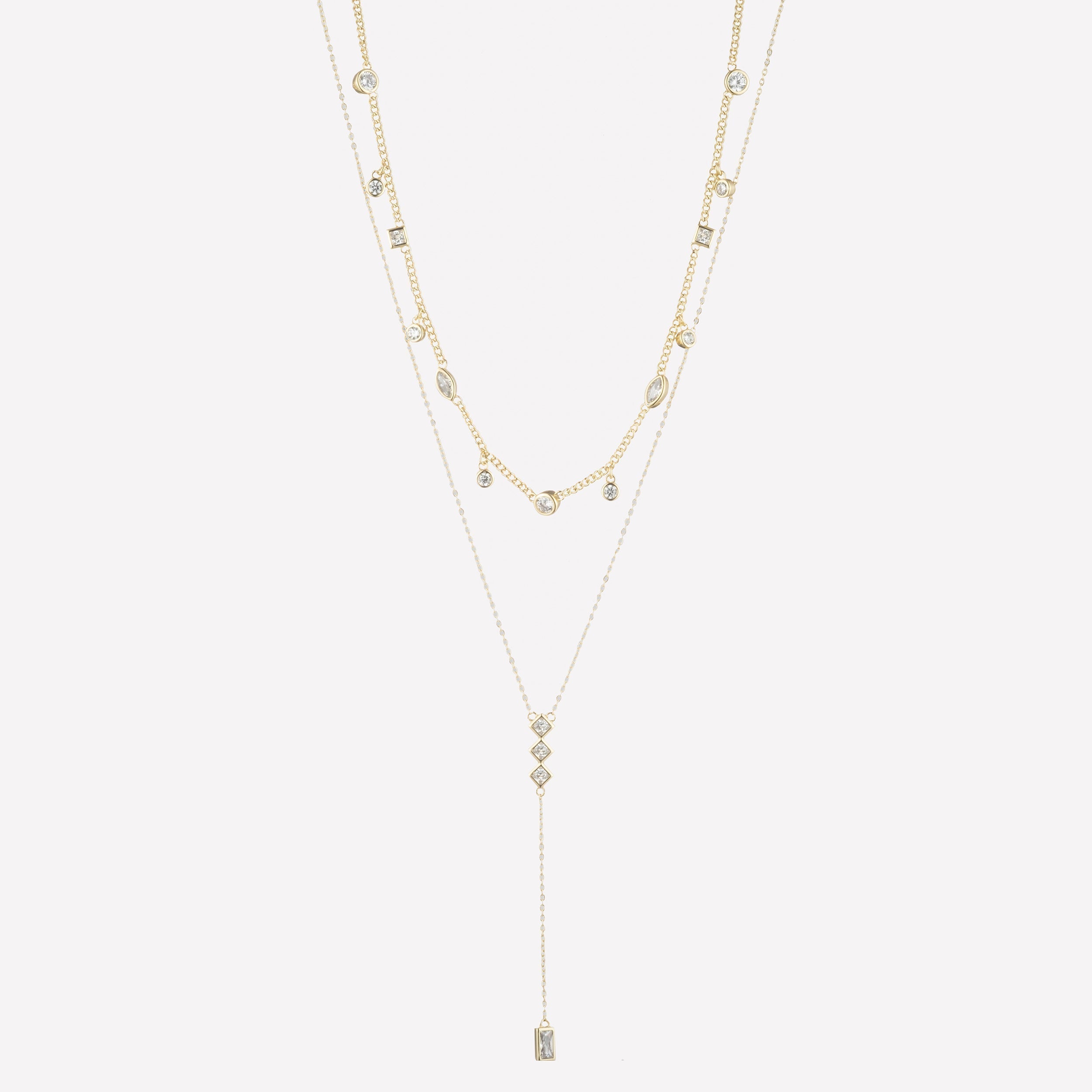 future wife necklace​
by Bonheur Jewelry NYC-lariat necklace swarovski crystals