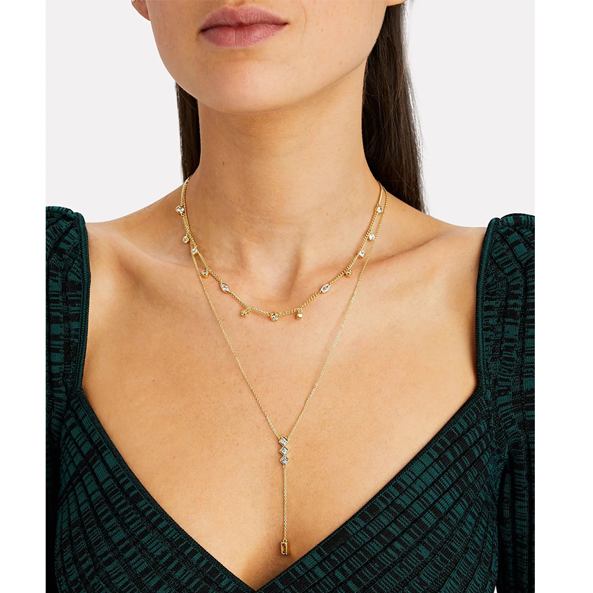 future wife necklace​
by Bonheur Jewelry NYC-lariat necklace swarovski crystals