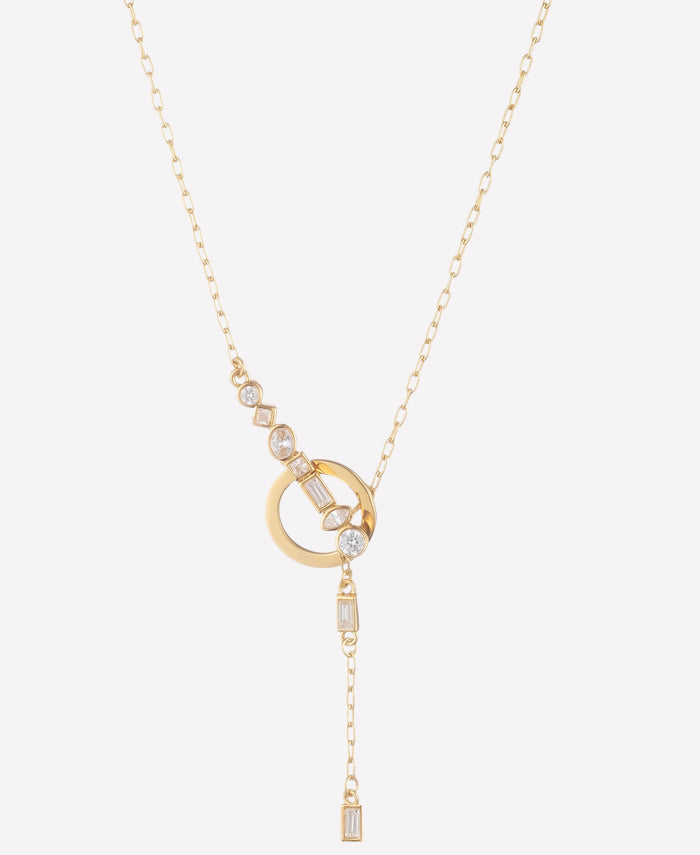 Federica Crystal Lariat Necklace
