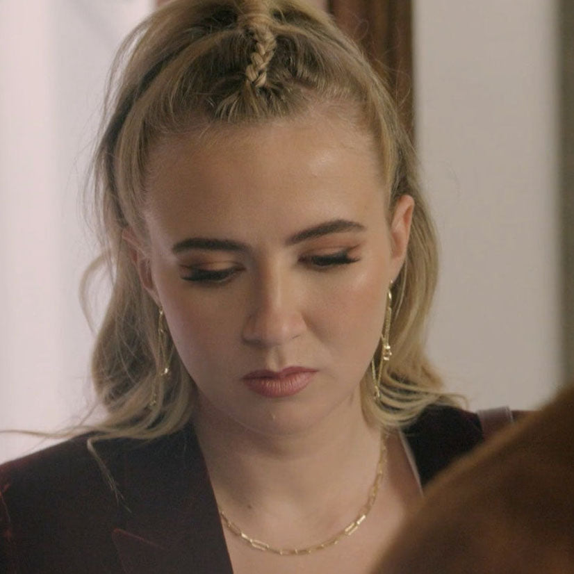 Women's Dangling Hoop Earrings by Bonheur Jewelry NYC-Swarovski crystal dangling hoop earrings gold