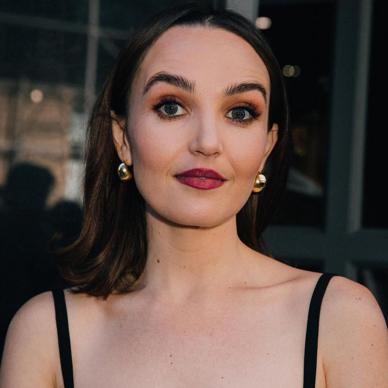 Women's Dome Hoops near me-Hollow dome hoops​ by Bonheur Jewelry NYC