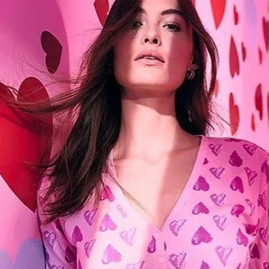 Women's Double Earring Hoops near me-Pink Swarovski crystal double hoops earrings by Bonheur Jewelry NYC