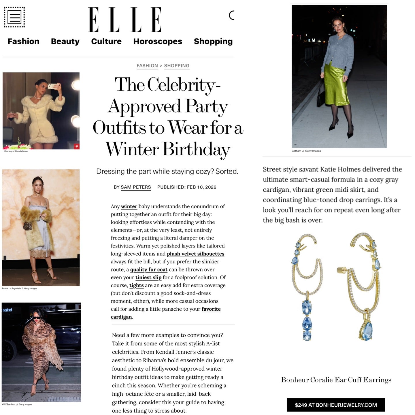 Women's ear cuff earrings by Bonheur Jewelry NYC-18k gold ear cuff near me