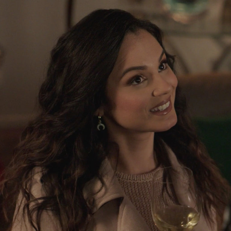 Women's Enameled Earrings near me-blue enamel hoop earrings by Bonheur Jewelry NYC