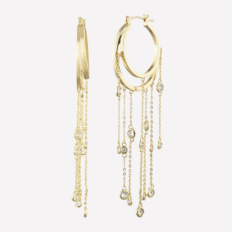 Juliette Fringe Hoop Earrings