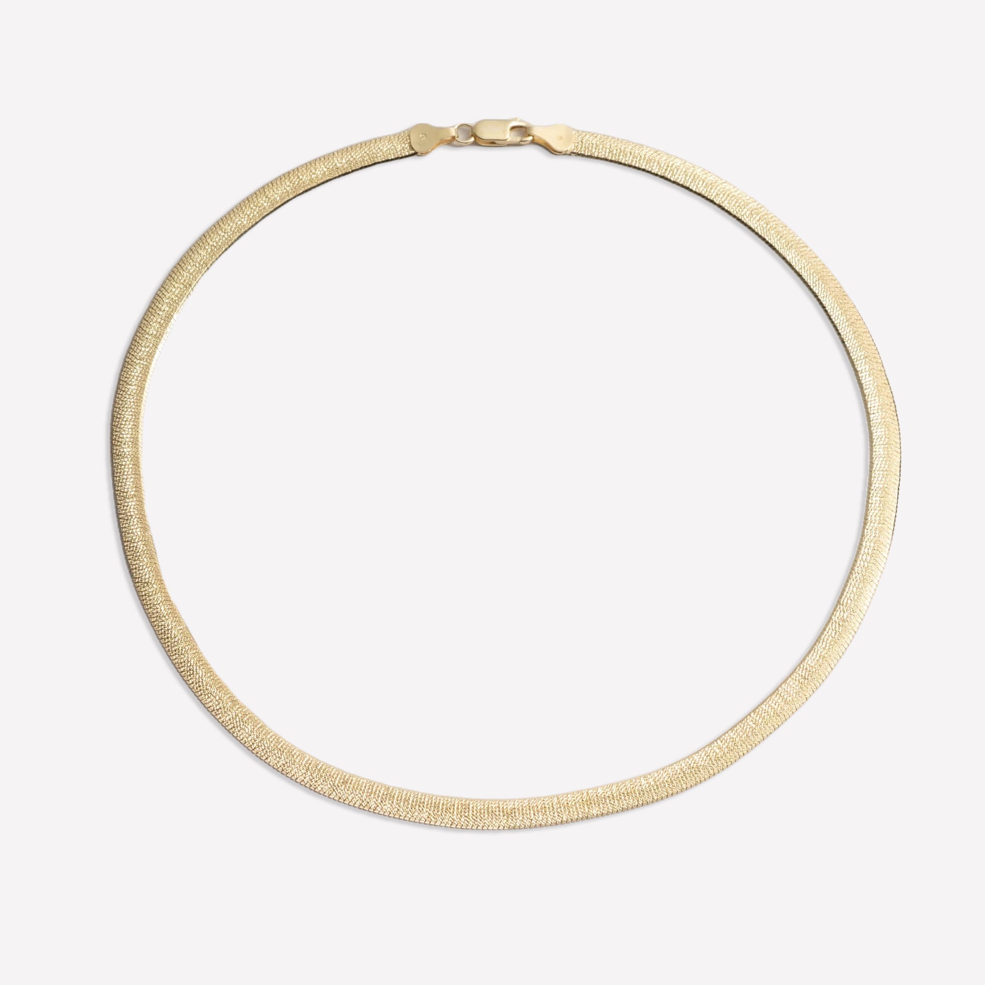 diamond cut herringbone necklace free shipping -gold herringbone chain women's