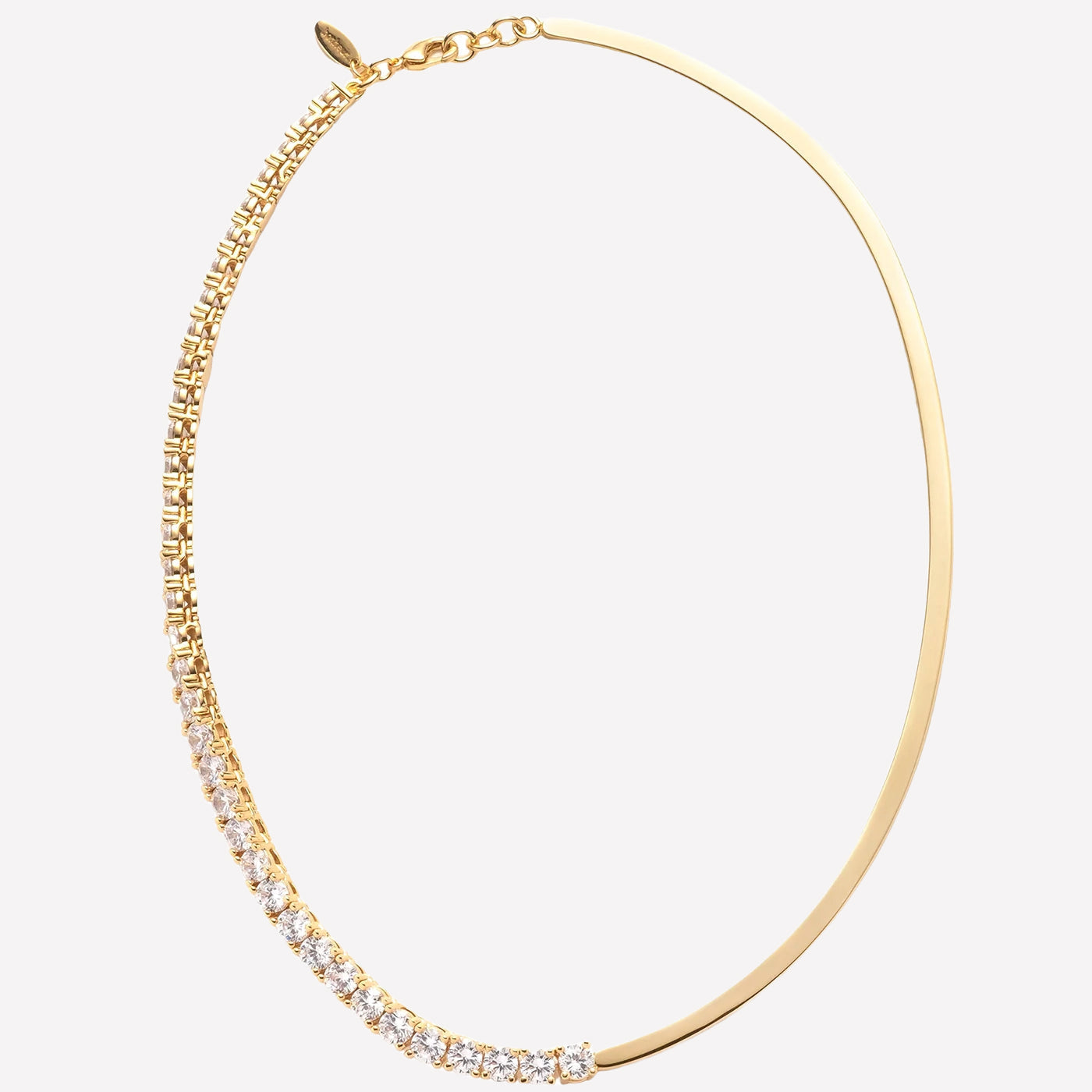 Anik Half Tennis Necklace