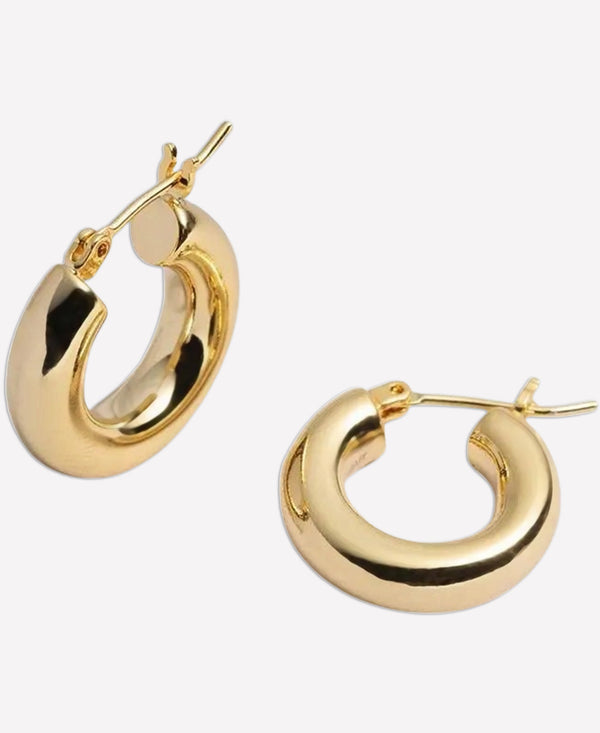 Thick Hollow Hoop Earrings for Women-buy now pay later jewelry online