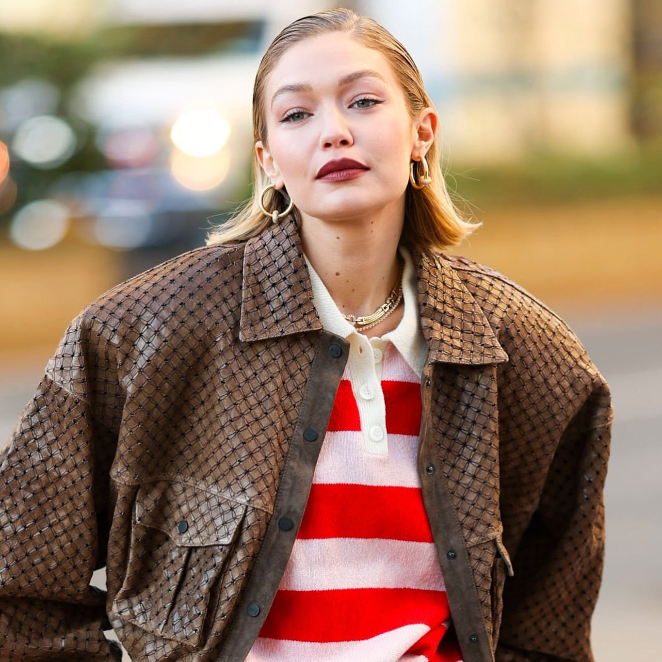 Women's hoop earrings with charm by Bonheur Jewelry NYC-large hoop earrings with charms