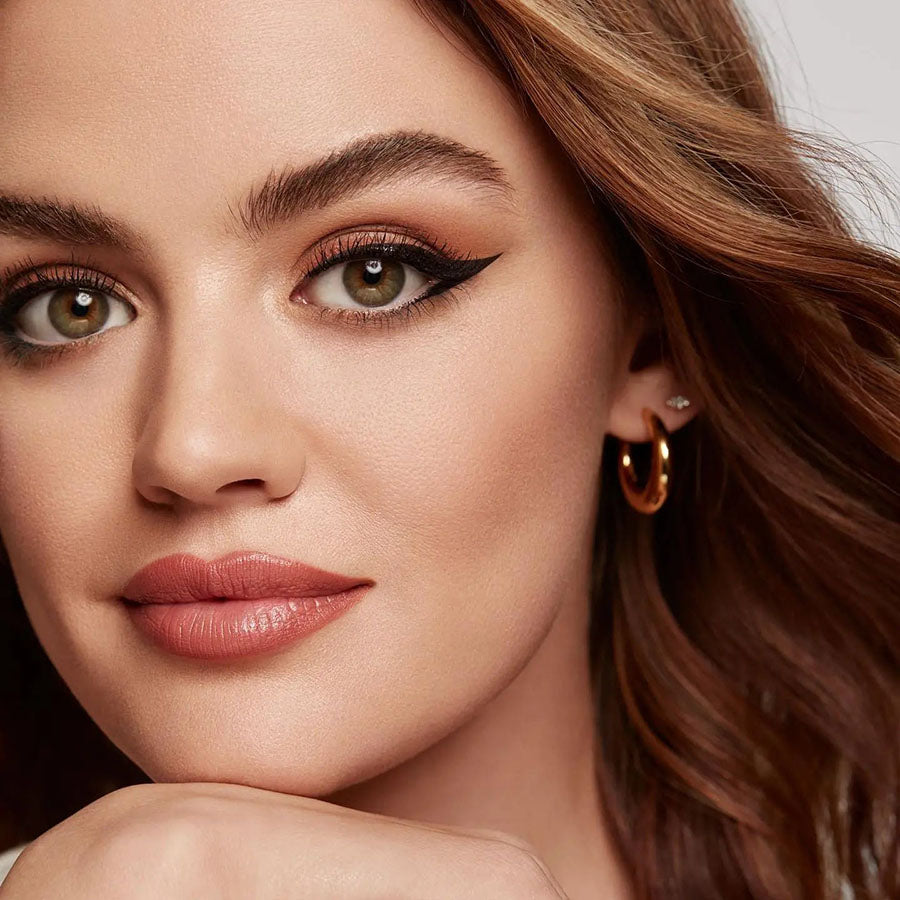 Women's Large Puffy hoops near me-womens gold hoops earrings​ by Bonheur Jewelry NYC