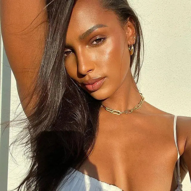 Women's Large Puffy hoops near me-womens gold hoops earrings​ by Bonheur Jewelry NYC