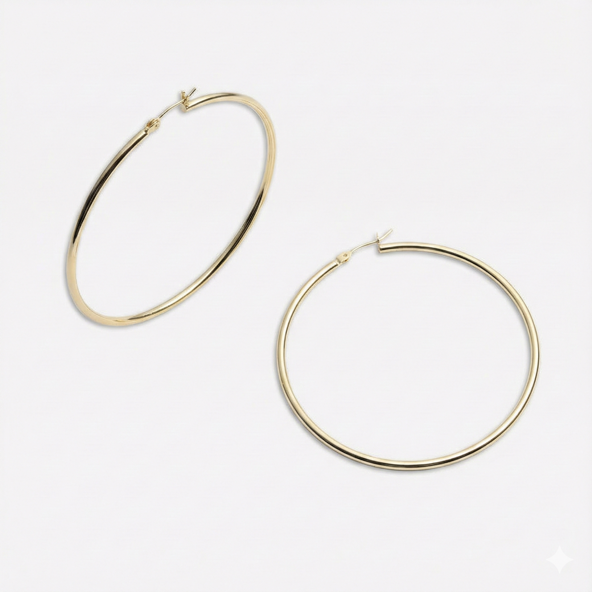 Women's Lightweight Hoops by Bonheur Jewelry NYC-hollow lightweight hoops near me