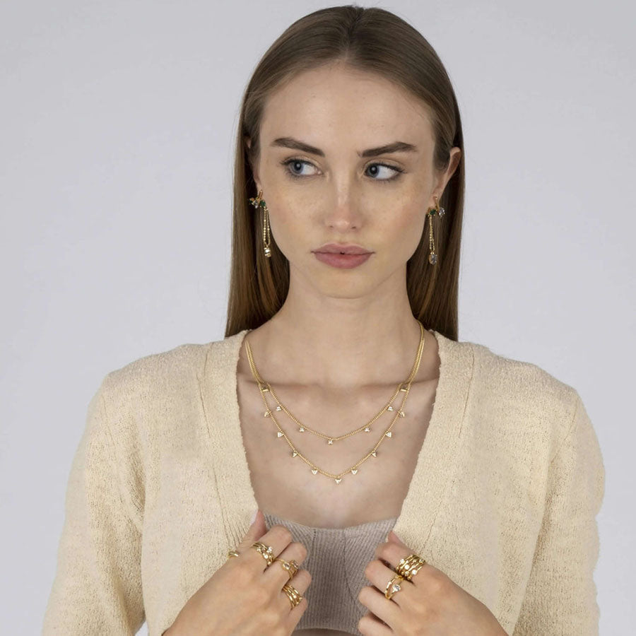 Women's Bezel Set Multi Stone Ring by Bonheur Jewelry NYC -white stone ring jewelry near me