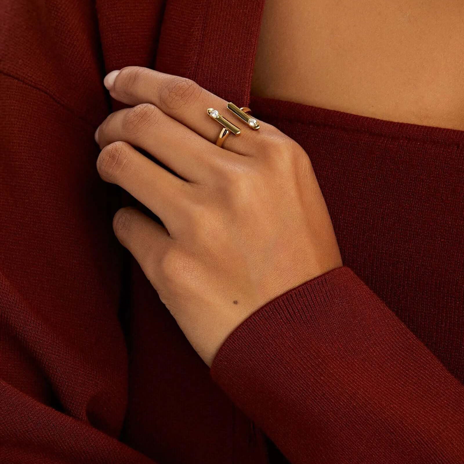 Women's OPEN ENDED RING-gem rings near me