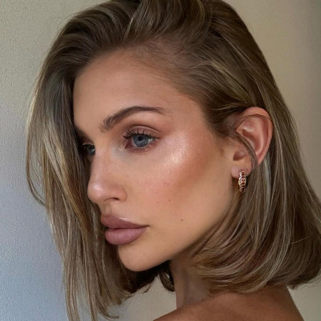 Womens Pave Huggie Hoops by Bonheur Jewelry NYC-sparkling huggie hoop earrings​ near me