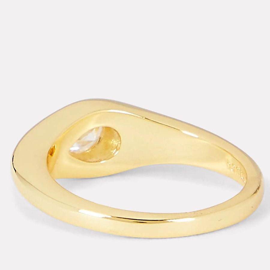 Women's Pear Shaped Ring by Bonheur Jewelry NYC- White swarovski pear cut ring​ near me