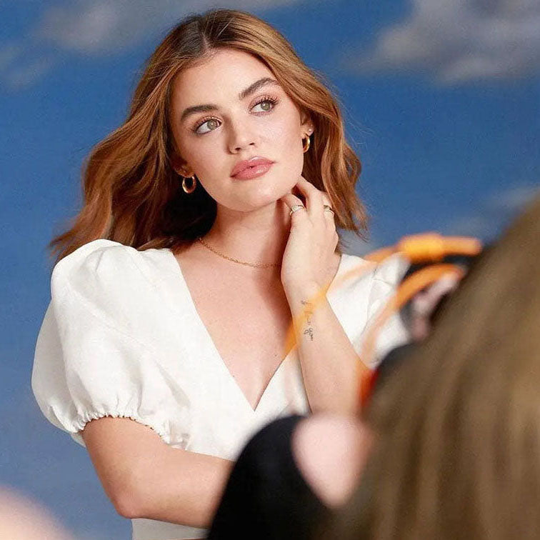 Women's Puffed hoop earrings by Bonheur Jewelry NYC-Hollow puffy hoop earrings near me