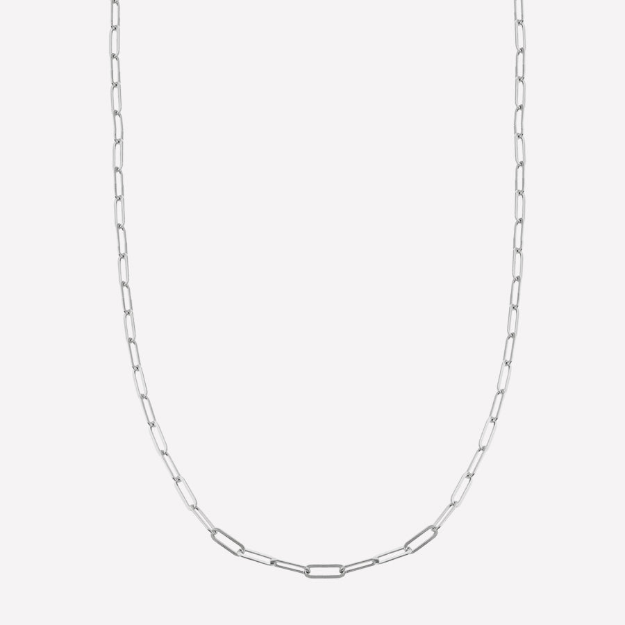 Women's Silver Chain Link Necklace by Bonheur Jewelry NYC-