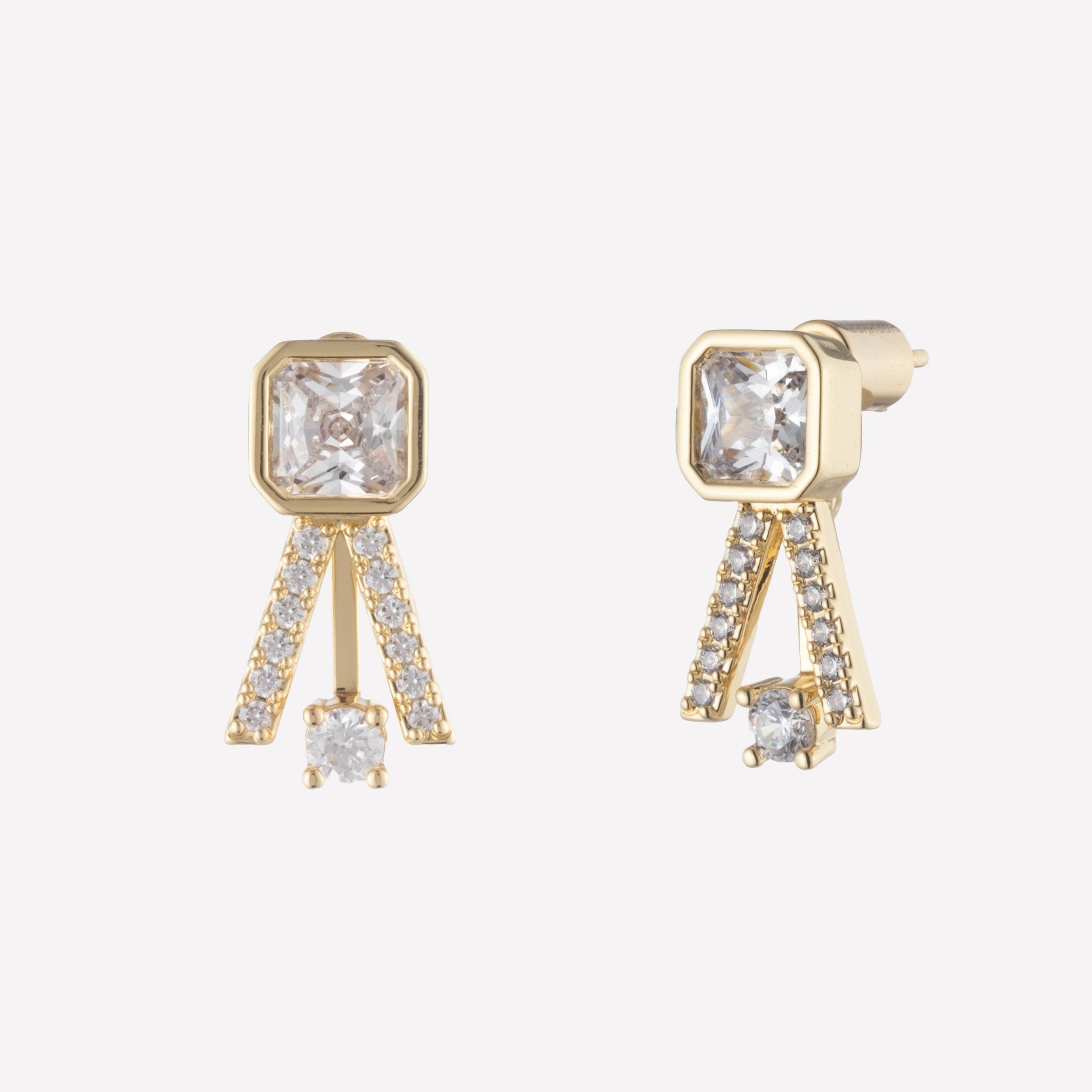 Women's Stud Jacket Earrings by Bonheur Jewelry NYC-stud earring jacket