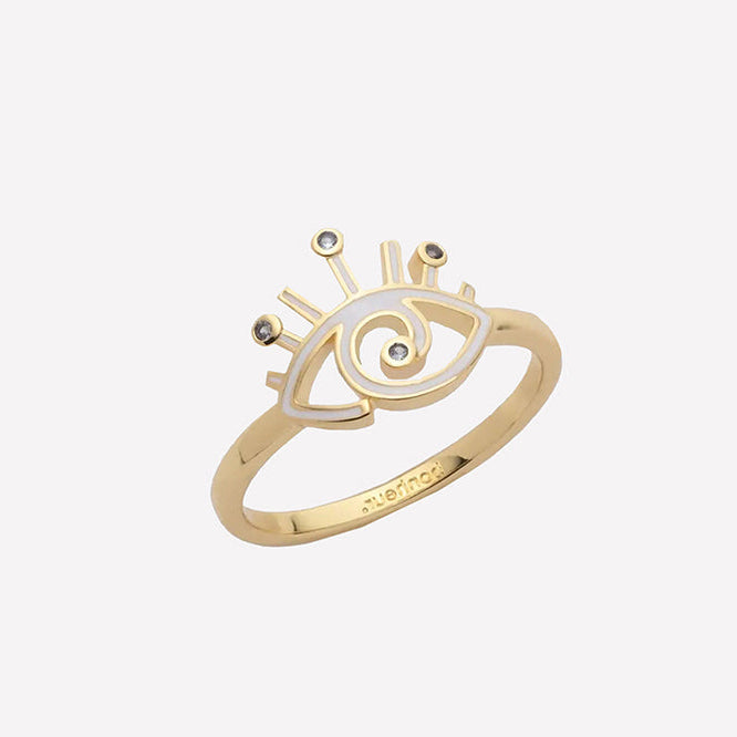 Isis Swarovski Evil Eye Ring