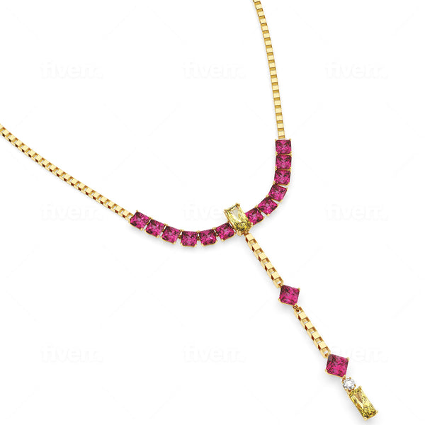 Womens Swarovski Lariat Necklace by Bonheur Jewelry NYC-chunky lariat necklace​ Near Me