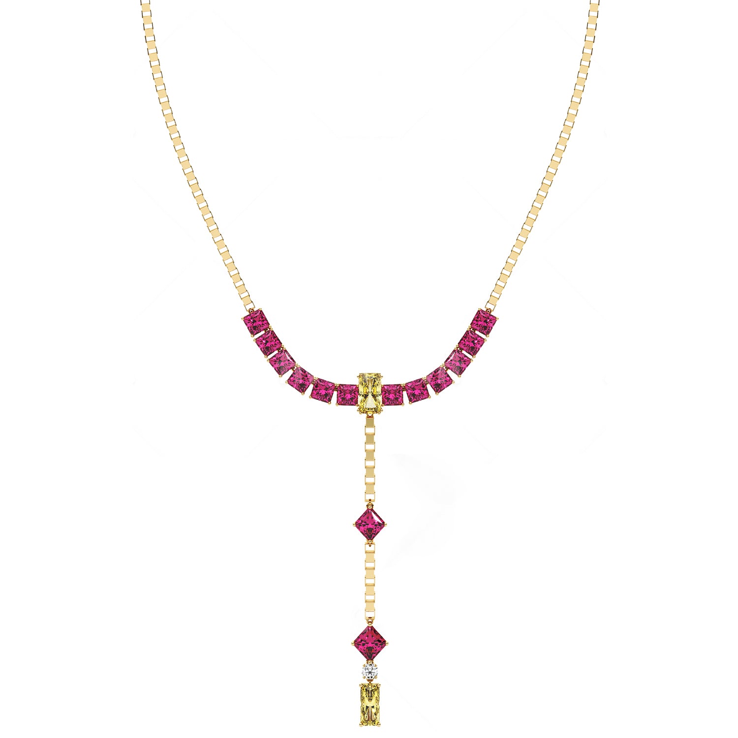 Adelaide Swarovski Lariat Necklace
