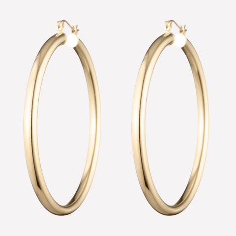 Hollow Thick Hoop Earrings with latch backs-chunky hoop earrings for women