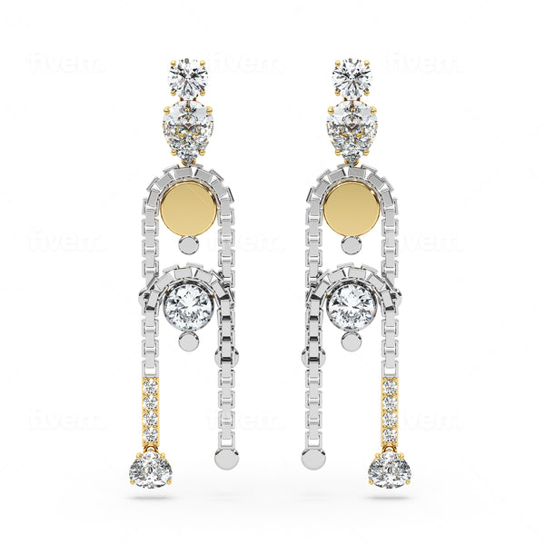 Womens white gem drop earrings by bonheur jewelry nyc-crystal drop earrings earrings​ 