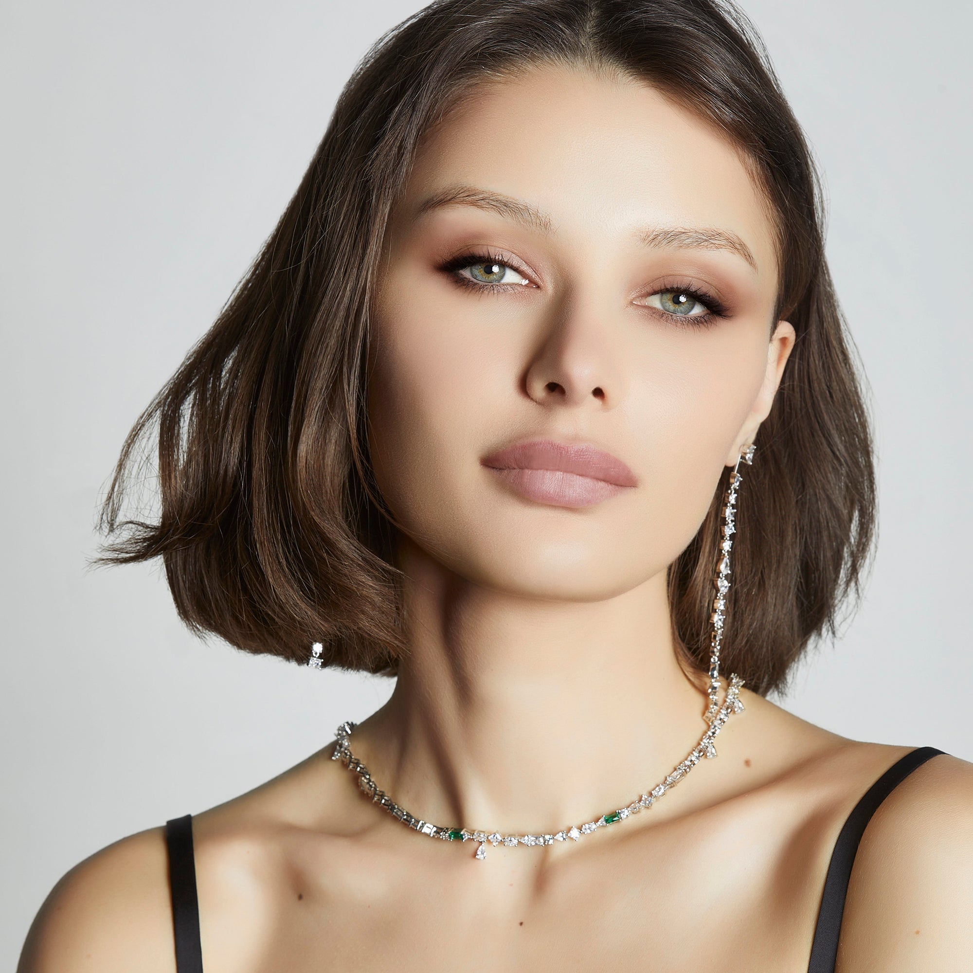 Women's Wrapped Crystal Necklace by Bonheur Jewelry NYC-push gift necklace near me