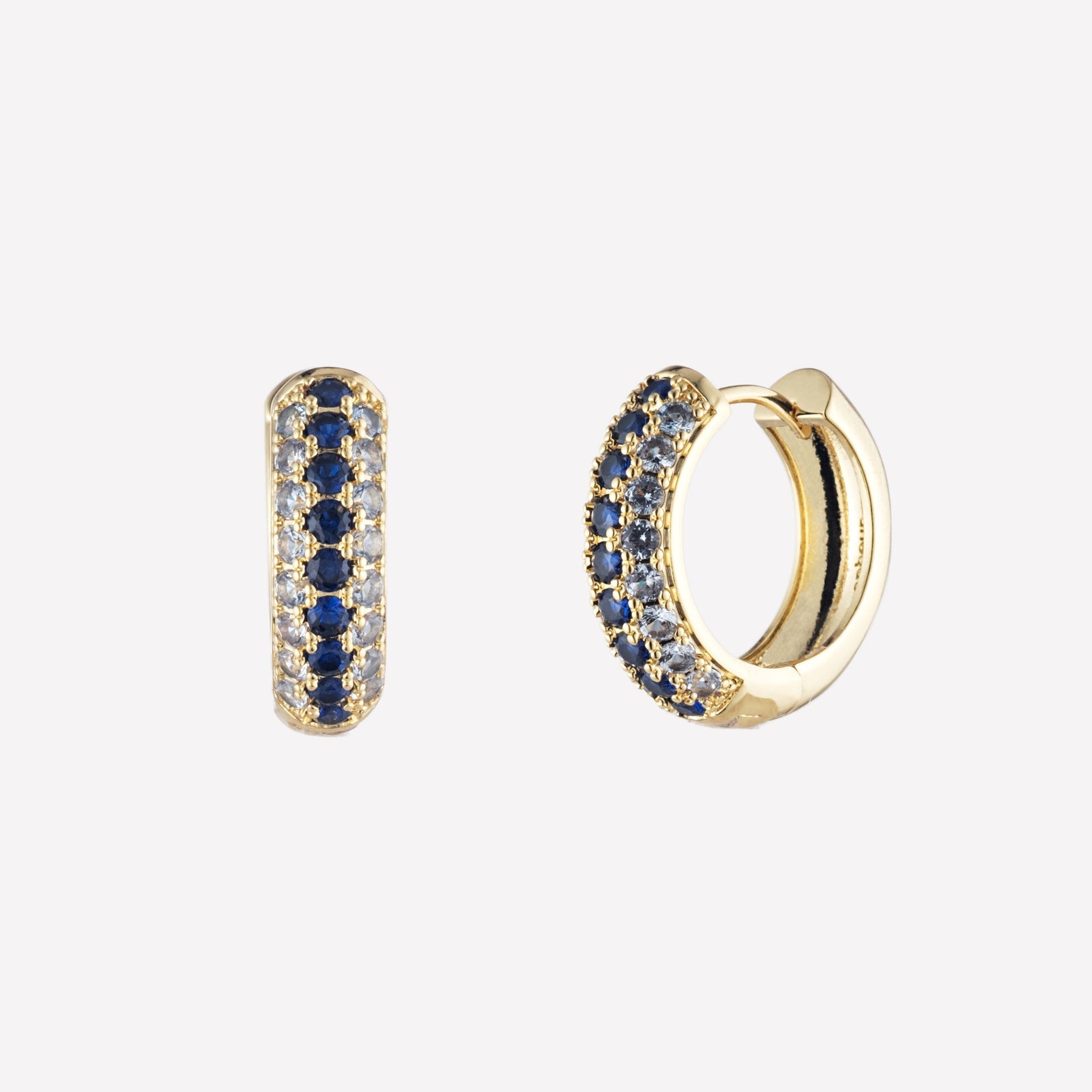 Addison Pave Huggie Hoop Earrings