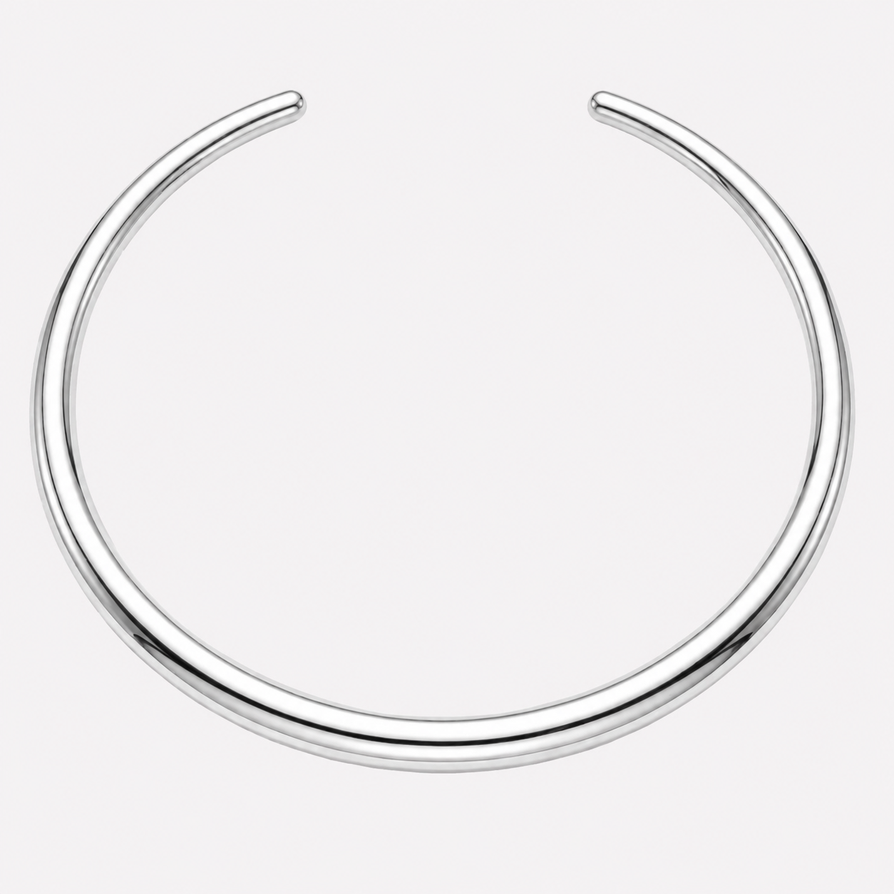 Bonheur Jewelry Daphné Cuff Choker, gold or rhodium finish, polished metal, necklace, front view.