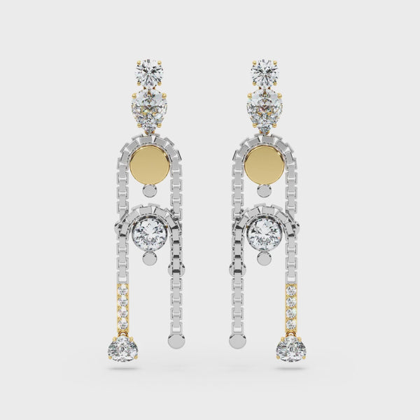 Kaia White Gem Drop Earrings