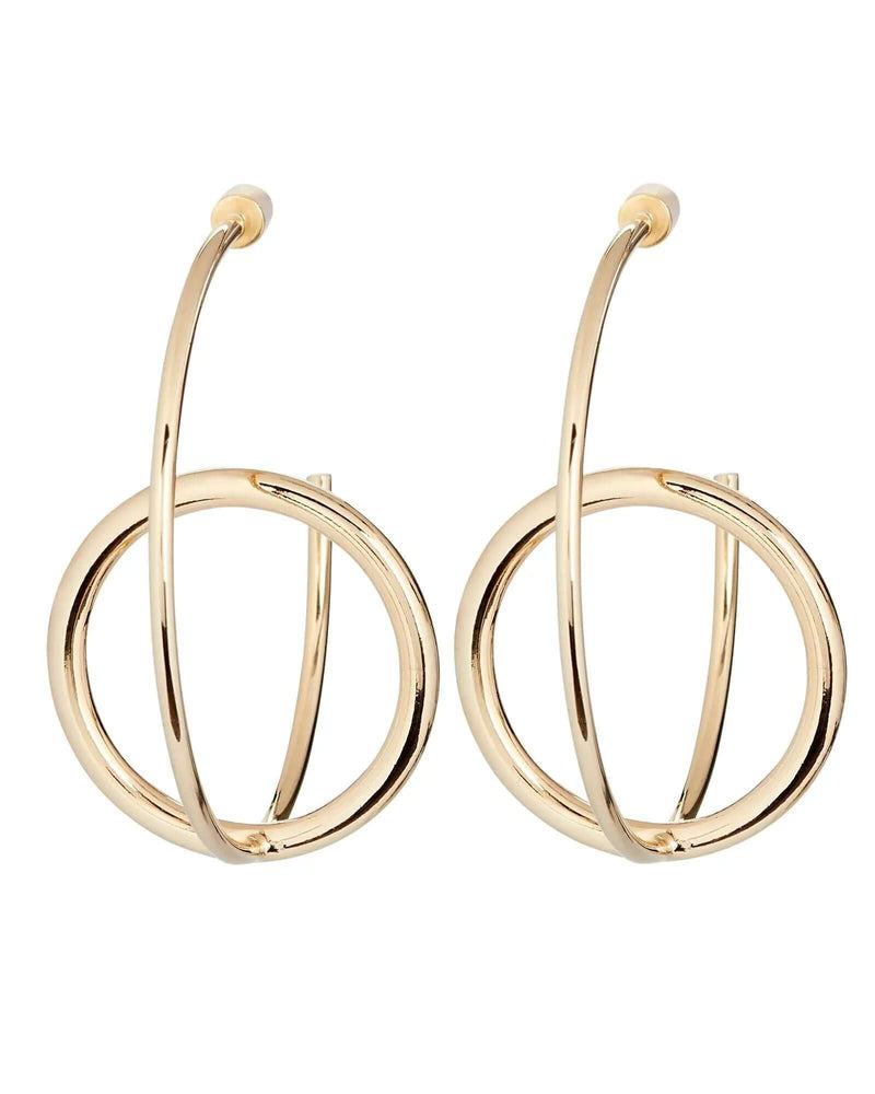 Yellow Gold Thick Hoop Earrings for Women-mom to be mothers day gifts