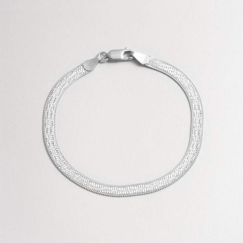 Cassie Sterling Silver Diamond Cut Bracelet-silver bracelet for womens