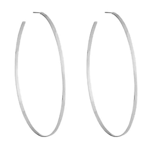 Cynthia Silver Thin Hoop Earrings-new york jewelers online