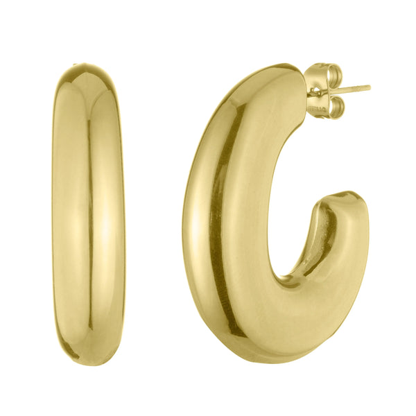 Estelle Chubby Gold Hoop Earrings-jewelry stores new york