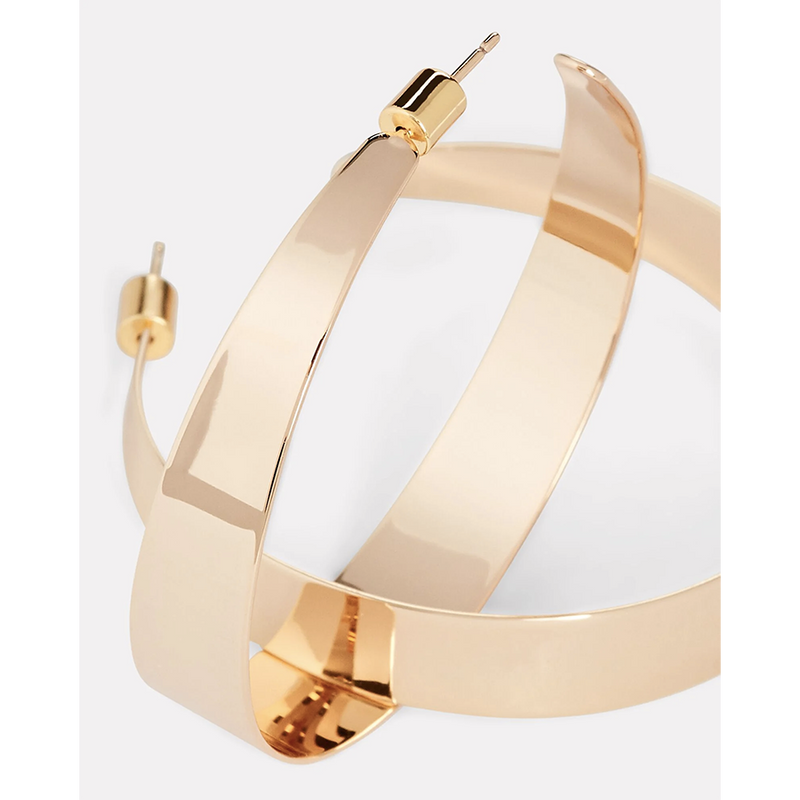 Tapered Gold Hoop Earrings-Wifey Jewelry