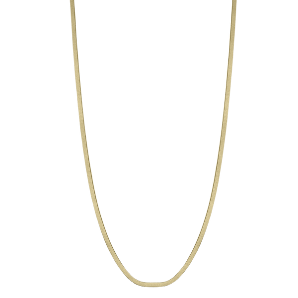 Herringbone Gold Chain Necklace- simple gold chain necklace womens