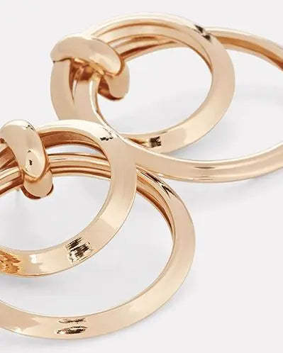 Gold Double Hoop Earrings-Online gold earrings shopping