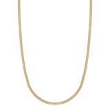 Gold Herringbone Flat Chain Necklace-womens gold herringbone chain