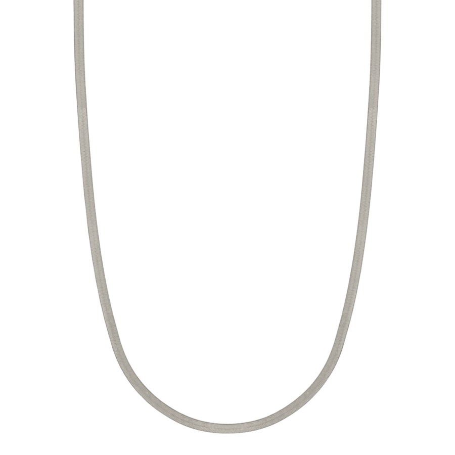 Herringbone Sterling Silver Necklace-womens silver herringbone necklace