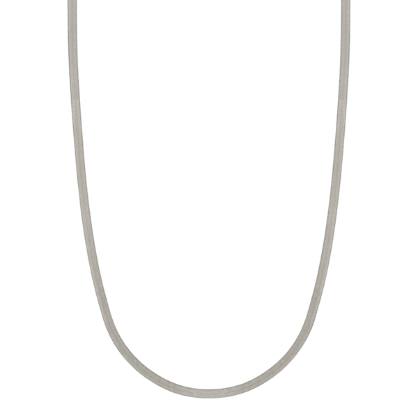 Herringbone Sterling Silver Necklace-womens silver herringbone necklace