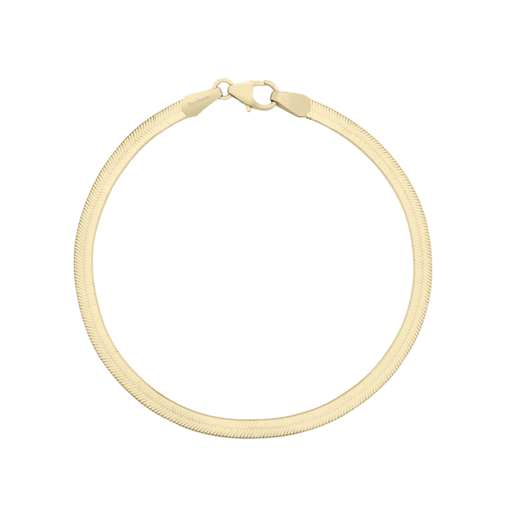 Flexible 18K Gold Filled Herringbone Necklace 4MM Omega – YanYa