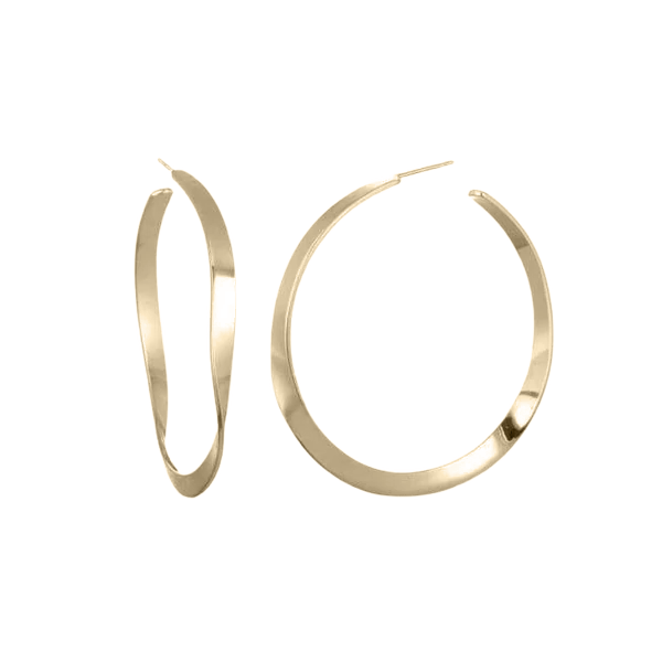 Wave Hoop Earrings-buy gold jewelry in usa